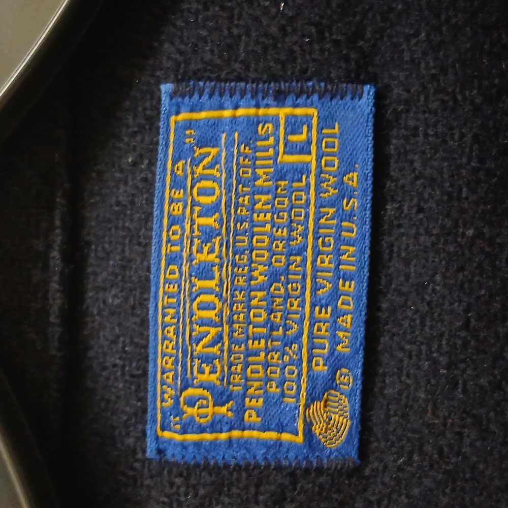 Pendleton Vintage Navy Wool Jacket With Button Fr… - image 3